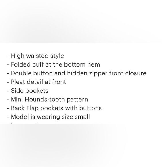 058. ELLIE MINI HOUNDSTOOTH SHORTS - Picture 8 of 8